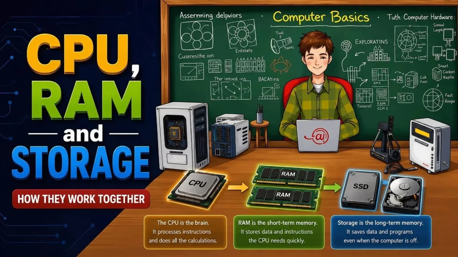 CPU, RAM, and Storage: How They Work Together